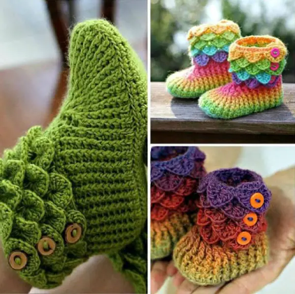 How To Crochet Beautiful DIY Crocodile Stitch Booties Mental Scoop