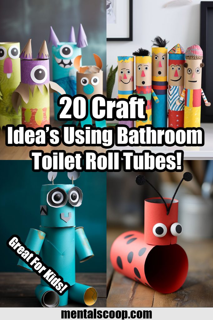 Toilet Paper Roll Crafts or Art Ideas For Bathroom
