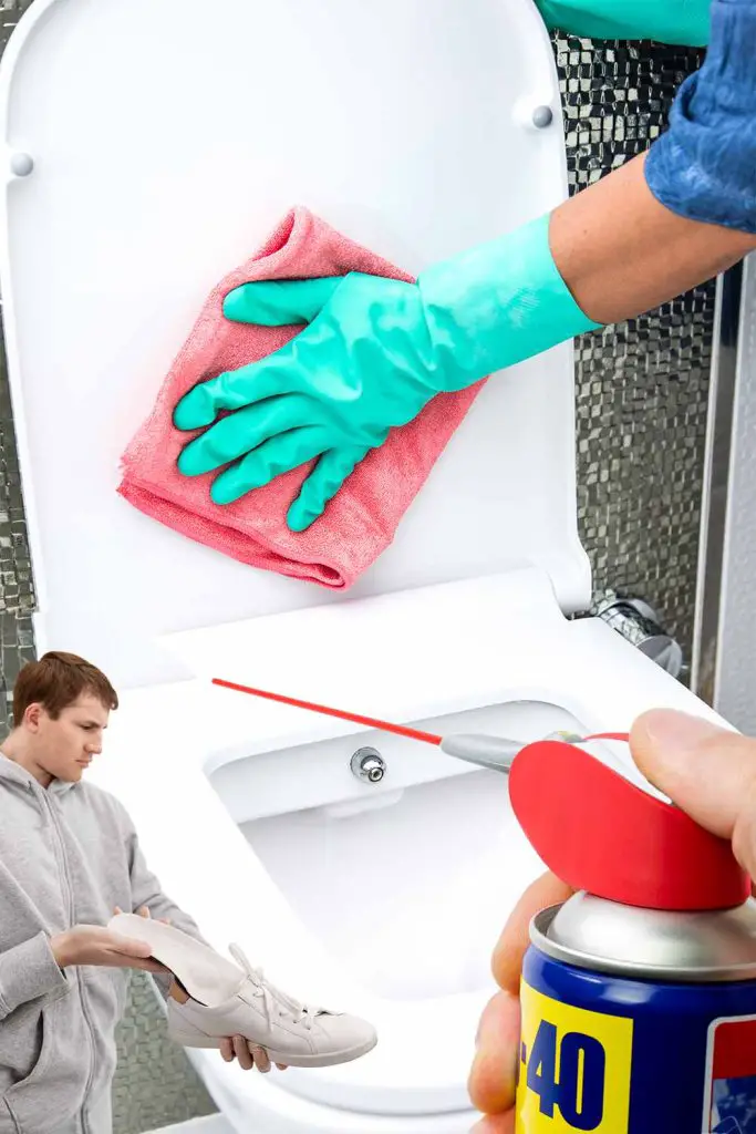 Wd40 to clean toilet deals