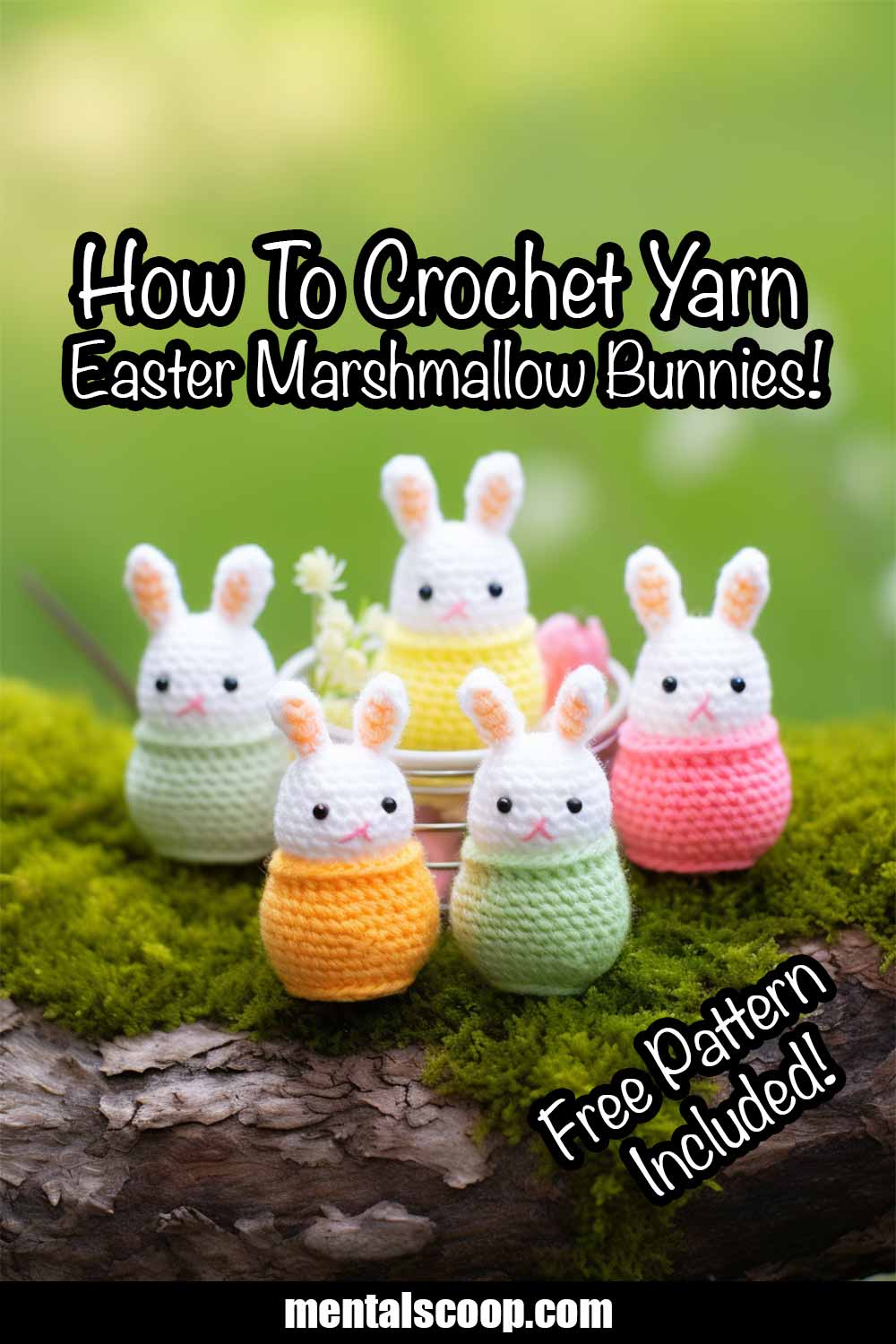 How To Crochet Yarn Easter Marshmallow Bunnies! Mental Scoop