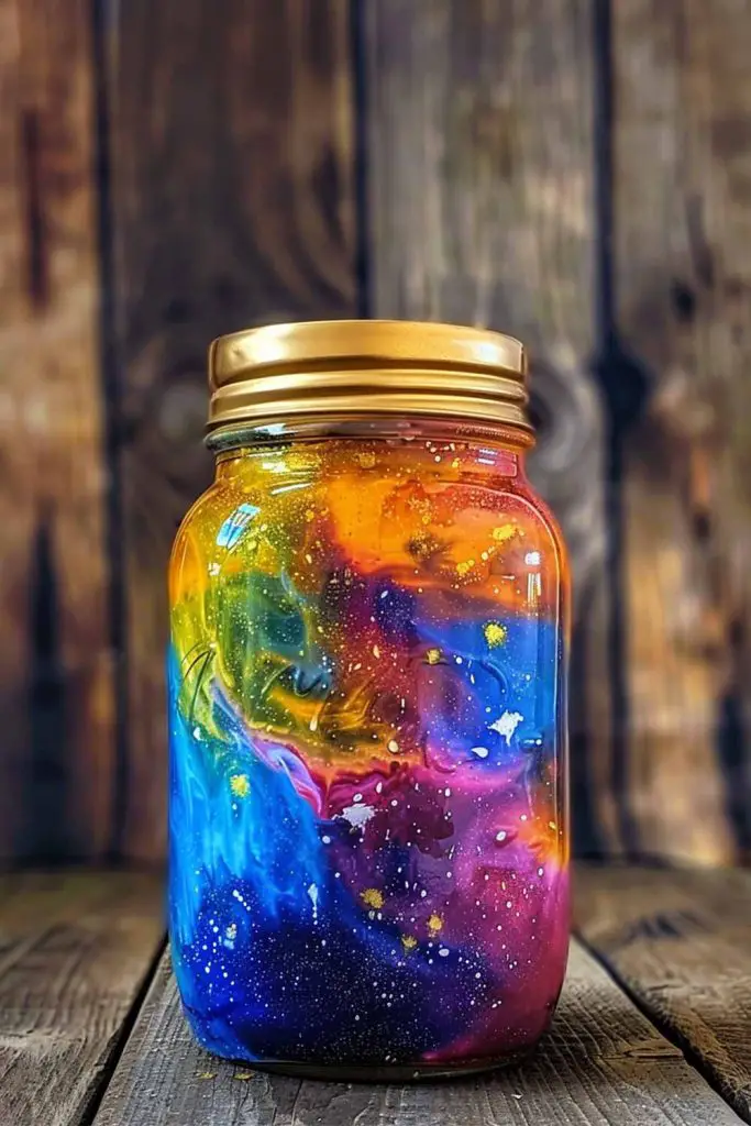 Autocollant pot Galaxy, autocollant Galaxy Space, autocollant pot Mason